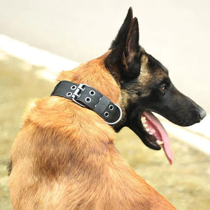 2" Wide Tactical Heavy Duty Nylon Large Dog Collar K9 Military With Metal Buckle - USA Pets