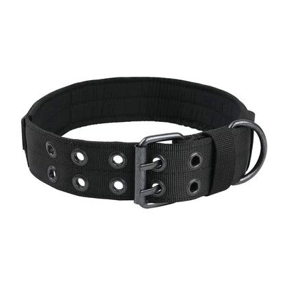 2" Wide Tactical Heavy Duty Nylon Large Dog Collar K9 Military With Metal Buckle - USA Pets