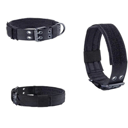 2" Wide Tactical Heavy Duty Nylon Large Dog Collar K9 Military With Metal Buckle - USA Pets