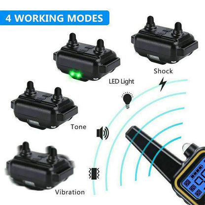 2600 FT Remote Dog Shock Training 2 Collar Set Rechargeable Waterproof LCD Pet - USA Pets