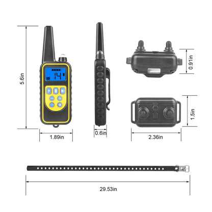 2700 FT Remote Dog Shock Training Collar Rechargeable Waterproof LCD Pet Trainer - USA Pets