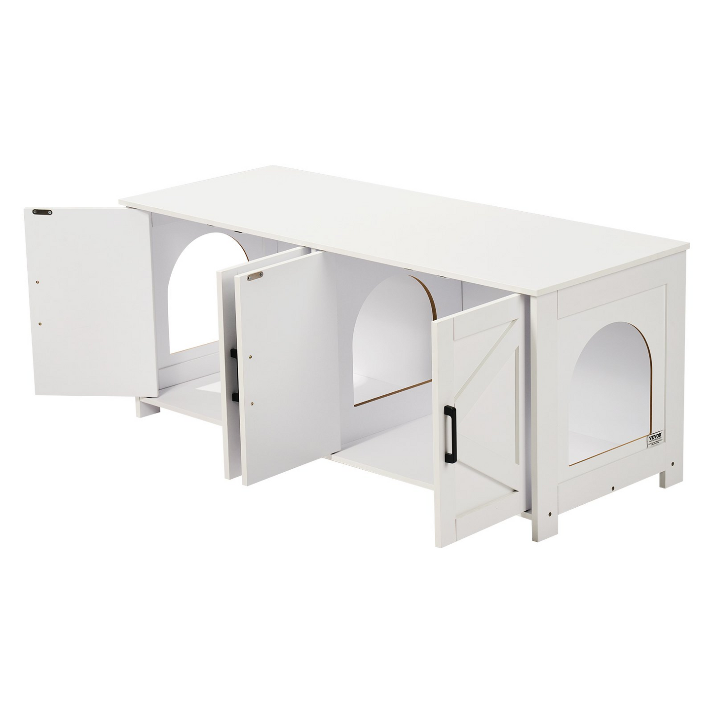 Wooden Cat Litter Box Enclosure White