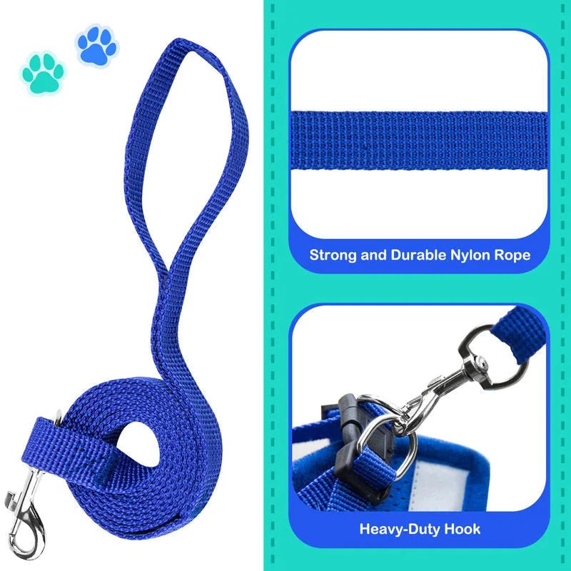 Cat Dog Pet Harness Adjustable Control Vest Dogs Reflective S M L XL Leash - USA Pets