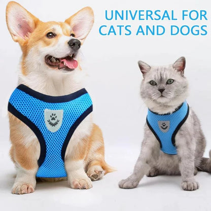 Cat Dog Pet Harness Adjustable Control Vest Dogs Reflective S M L XL Leash - USA Pets