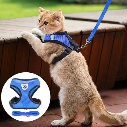 Cat Dog Pet Harness Adjustable Control Vest Dogs Reflective S M L XL Leash - USA Pets