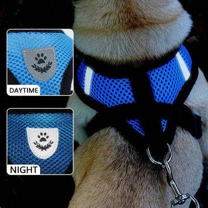 Cat Dog Pet Harness Adjustable Control Vest Dogs Reflective S M L XL Leash - USA Pets