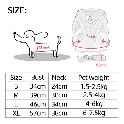 Cat Dog Pet Harness Adjustable Control Vest Dogs Reflective S M L XL Leash - USA Pets