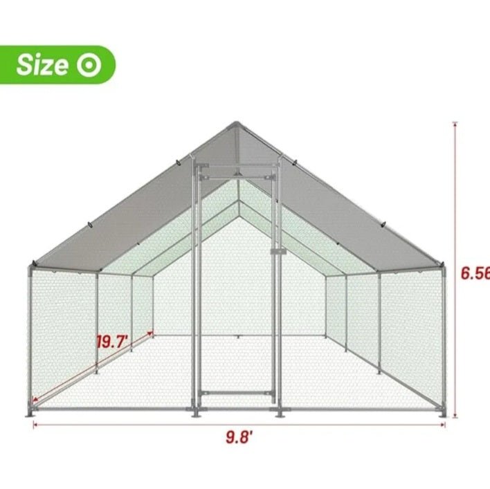 Chicken cage/run 19.7'X9.8'X6.56' - USA Pets