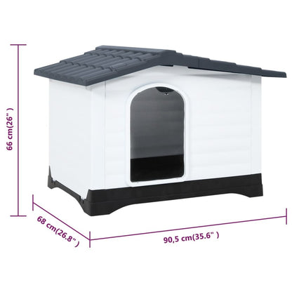 Dog House Gray 35.6"x26.8"x26" - USA Pets