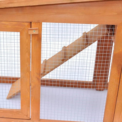 Large Rabbit Hutch Small Animal House Pet Cage with 2 Runs Wood, 170163 - USA Pets