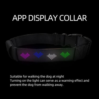 LED Display Pet Collar App Control - USA Pets