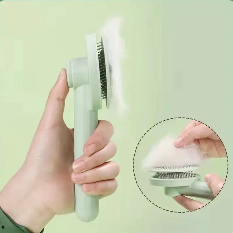 Pet Push Button Hair Removal Brush - USA Pets