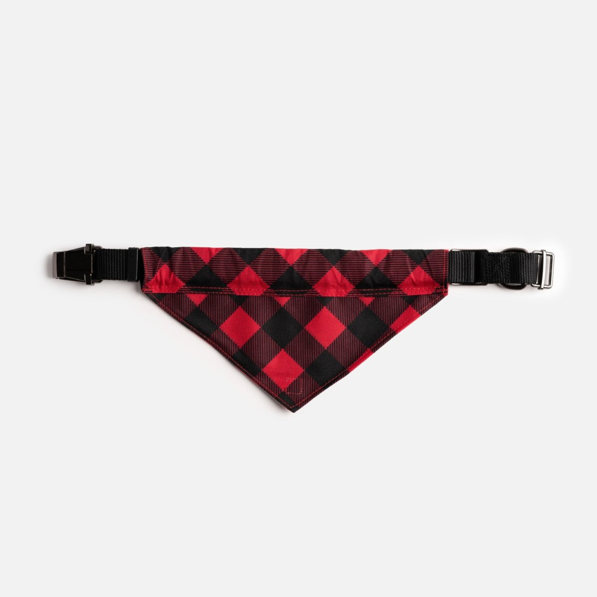 Poplin Bandana Dog Collar - Red Plaid - USA Pets