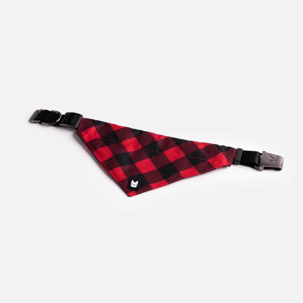 Poplin Bandana Dog Collar - Red Plaid - USA Pets