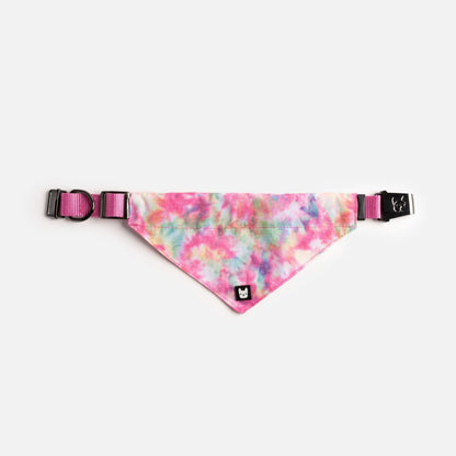 Poplin Dog Bandana Collar - Pink Tie Dye - USA Pets