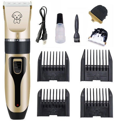 Rechargeable Pet Hair Clipper Grooming Set - USA Pets