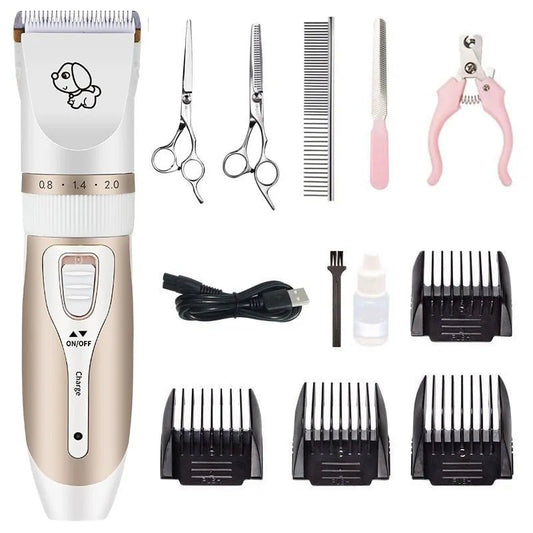 Rechargeable Pet Hair Clipper Grooming Set - USA Pets