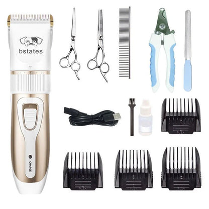 Rechargeable Pet Hair Clipper Grooming Set - USA Pets