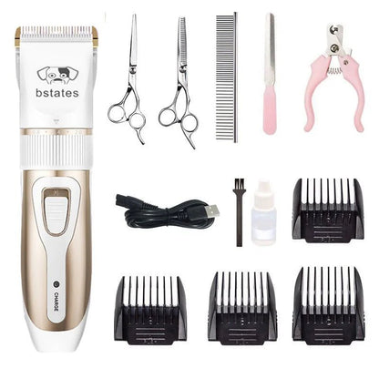 Rechargeable Pet Hair Clipper Grooming Set - USA Pets