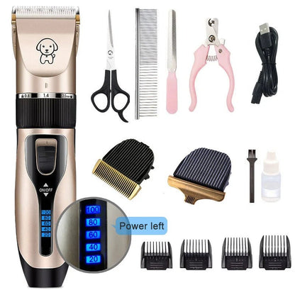 Rechargeable Pet Hair Clipper Grooming Set - USA Pets