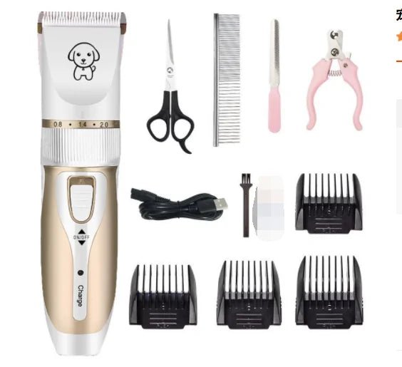 Rechargeable Pet Hair Clipper Grooming Set - USA Pets