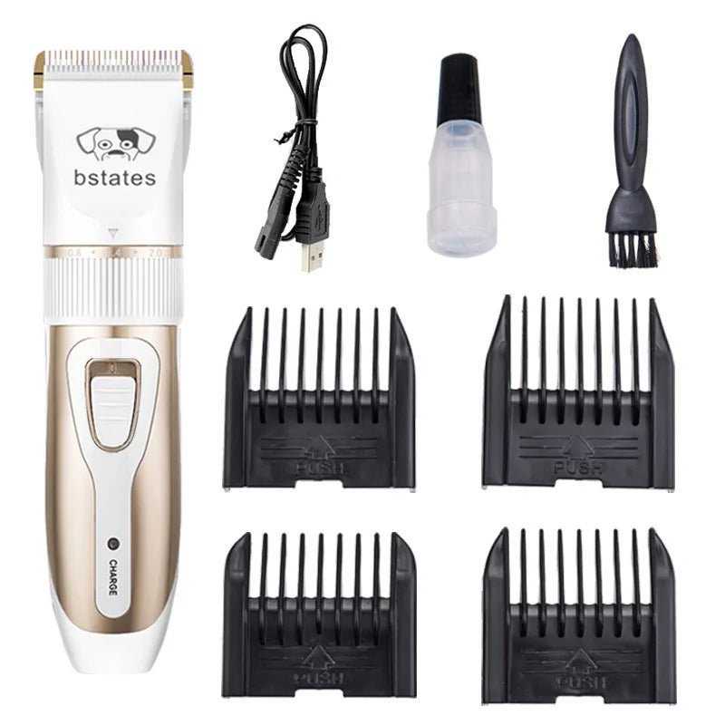 Rechargeable Pet Hair Clipper Grooming Set - USA Pets