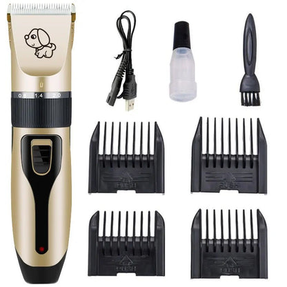 Rechargeable Pet Hair Clipper Grooming Set - USA Pets