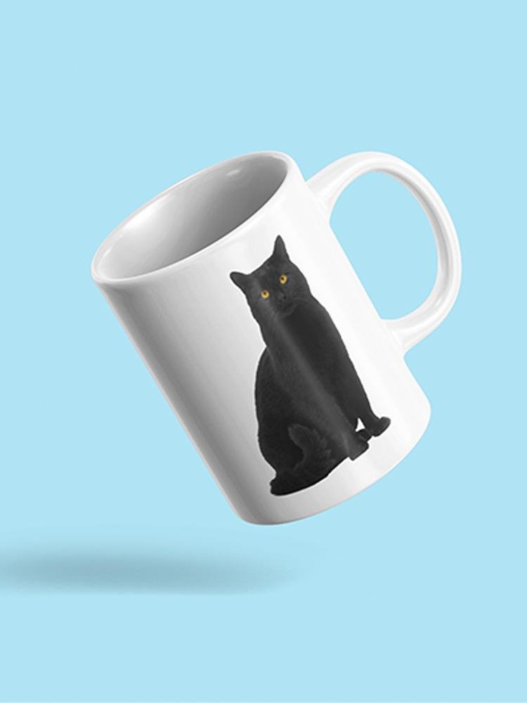 Sitting Black Cat Mug - SPIdeals Designs - USA Pets