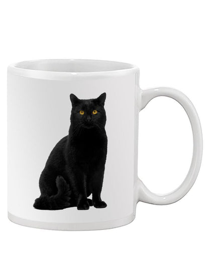 Sitting Black Cat Mug - SPIdeals Designs - USA Pets