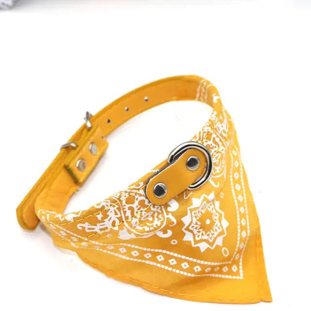 Small Adjustable Pet Collar Bandana - USA Pets