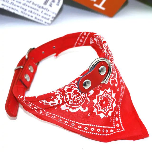 Small Adjustable Pet Collar Bandana - USA Pets