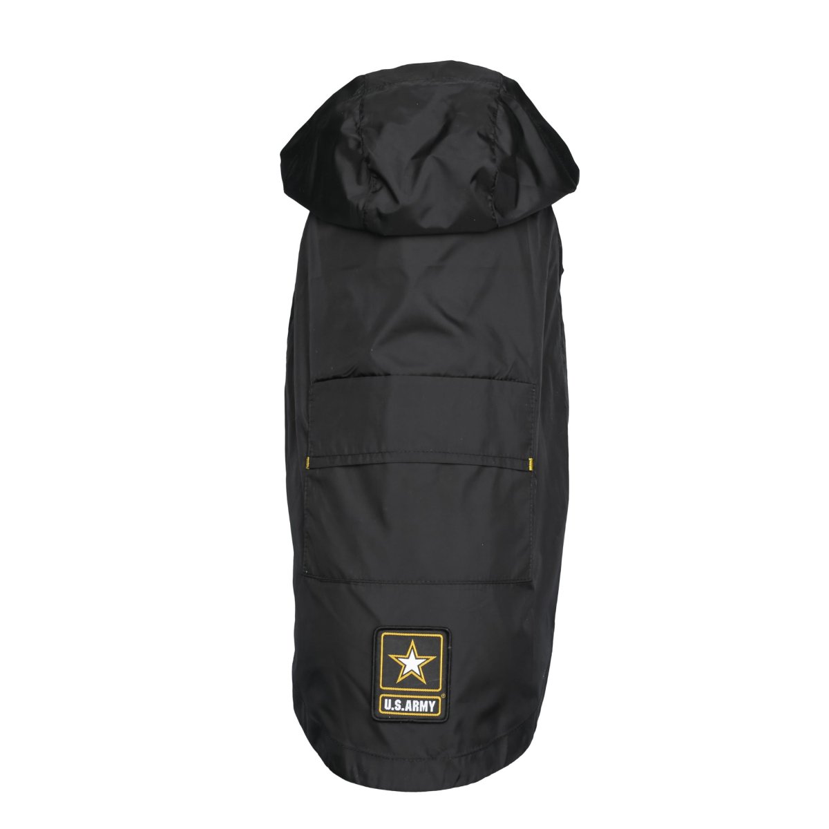 US Army Packable Dog Raincoat - Black - USA Pets