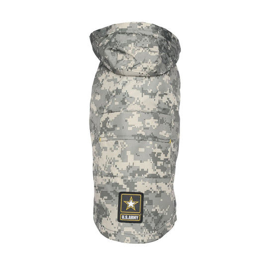 US Army Packable Dog Raincoat - Camo - USA Pets