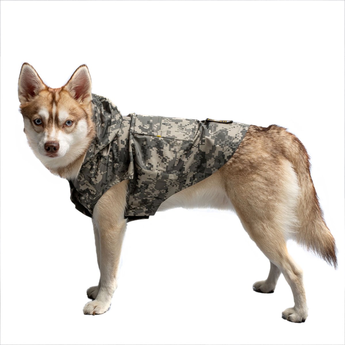 US Army Packable Dog Raincoat - Camo - USA Pets