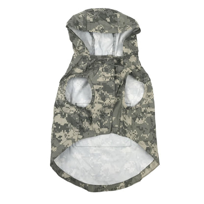 US Army Packable Dog Raincoat - Camo - USA Pets