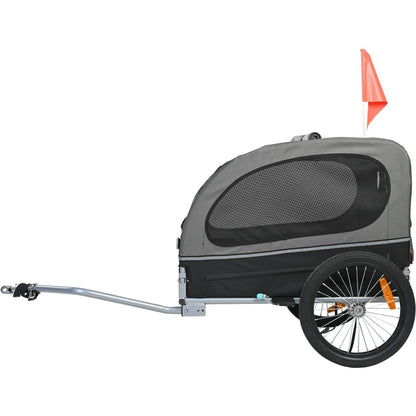 VEVOR Dog Bike Trailer, Supports up to 88 lbs, Pet Cart Bicycle Carrier, Black/Gray - USA Pets