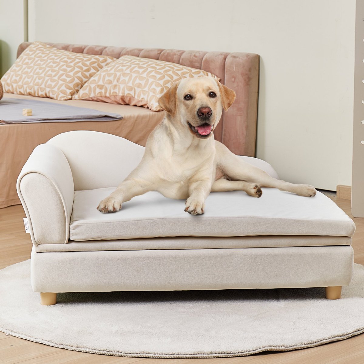 VEVOR Pet Sofa, Dog Couch for Large - Sized Dogs and Cats, White - USA Pets