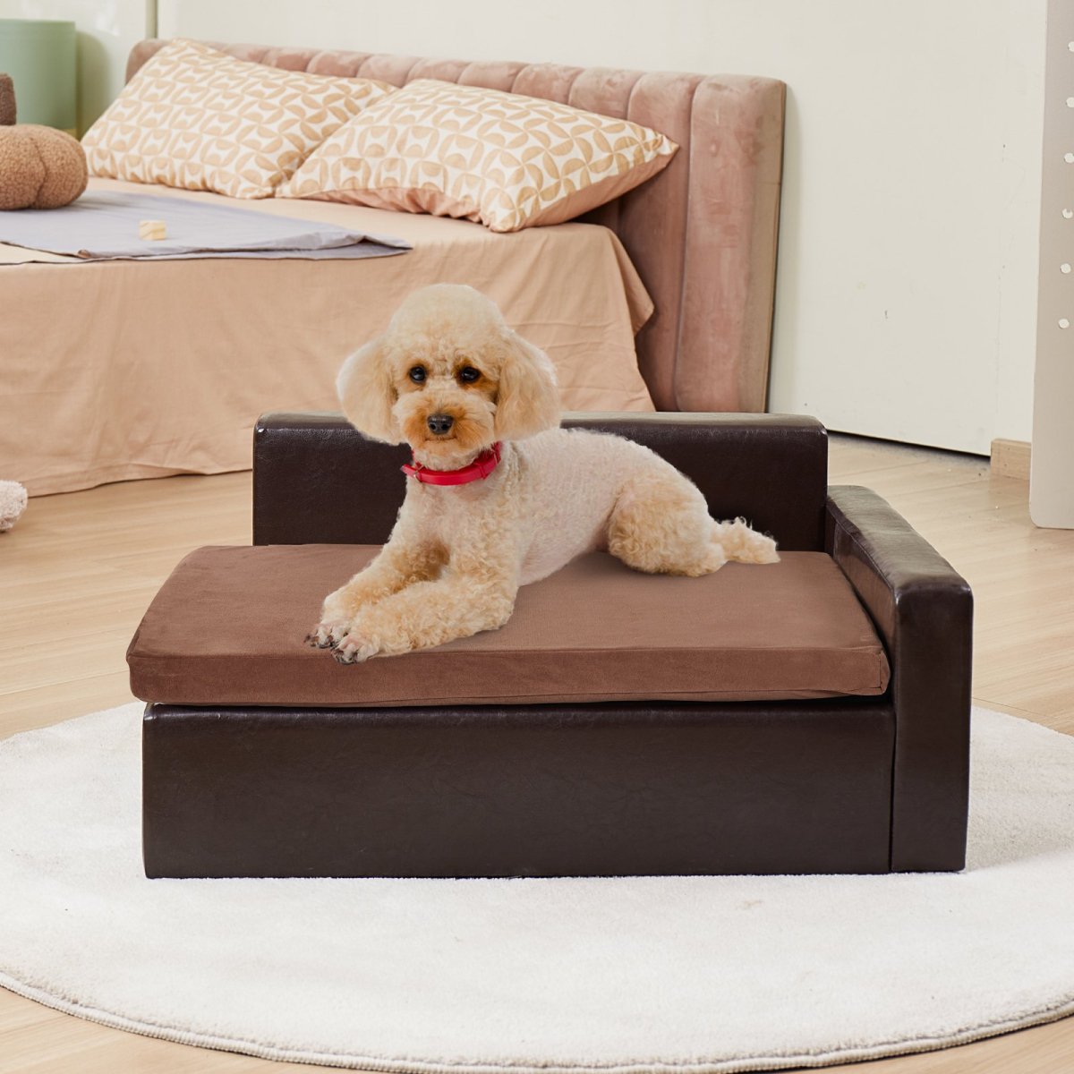 VEVOR Pet Sofa, Dog Couch for Medium - Sized Dogs and Cats, Black - USA Pets