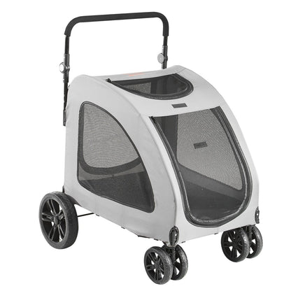 VEVOR Pet Stroller, 4 Wheels Dog Stroller Rotate with Brakes, Dark Grey - USA Pets