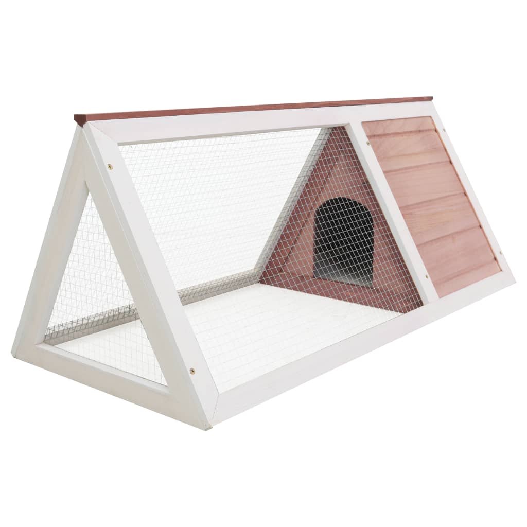 vidaXL Animal Rabbit Cage Brown Wood - USA Pets