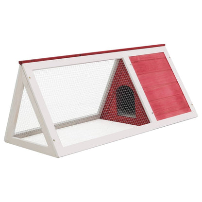 vidaXL Animal Rabbit Cage Red Wood - USA Pets