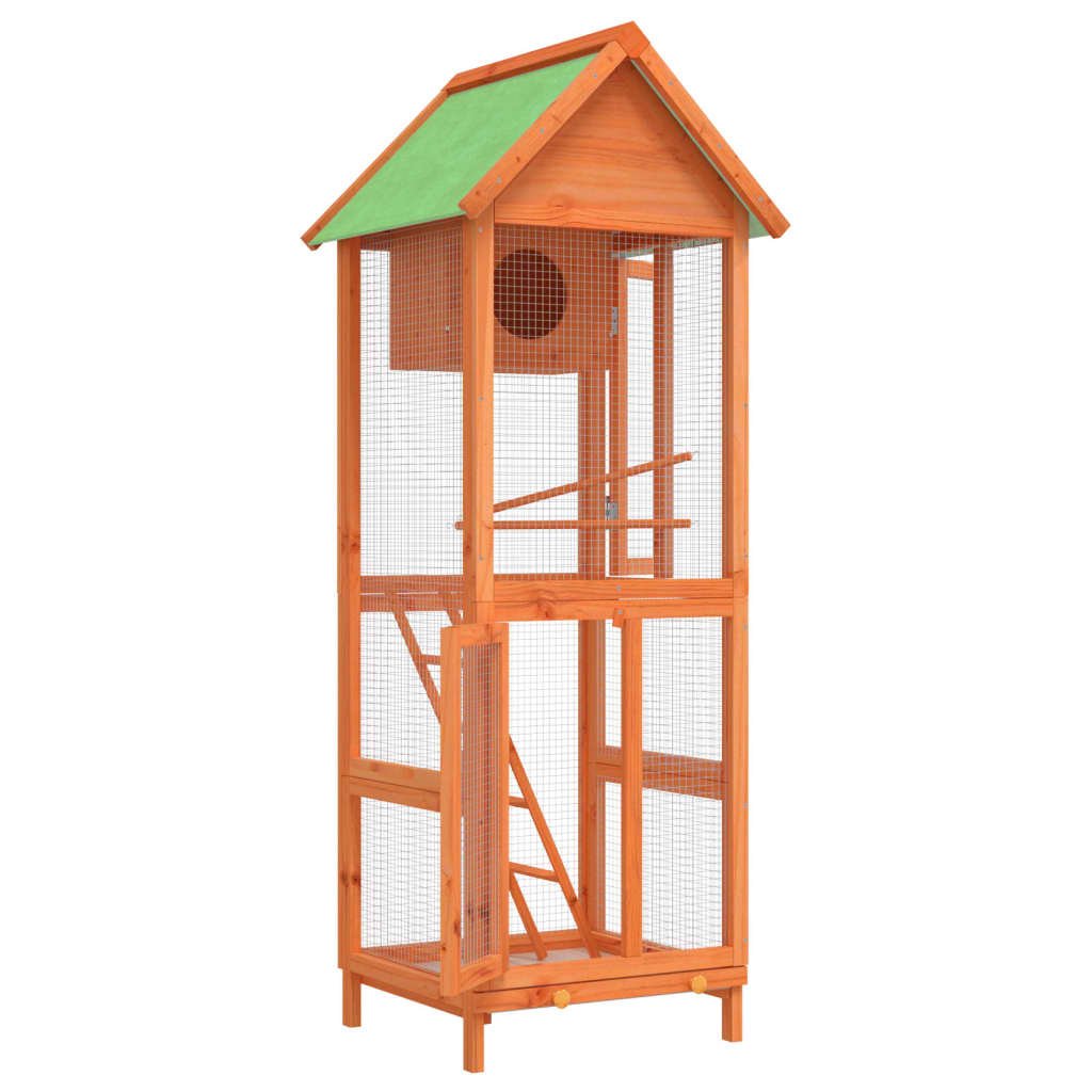 vidaXL Bird House Brown 23.6"x23"x63" Solid Wood Pine - USA Pets