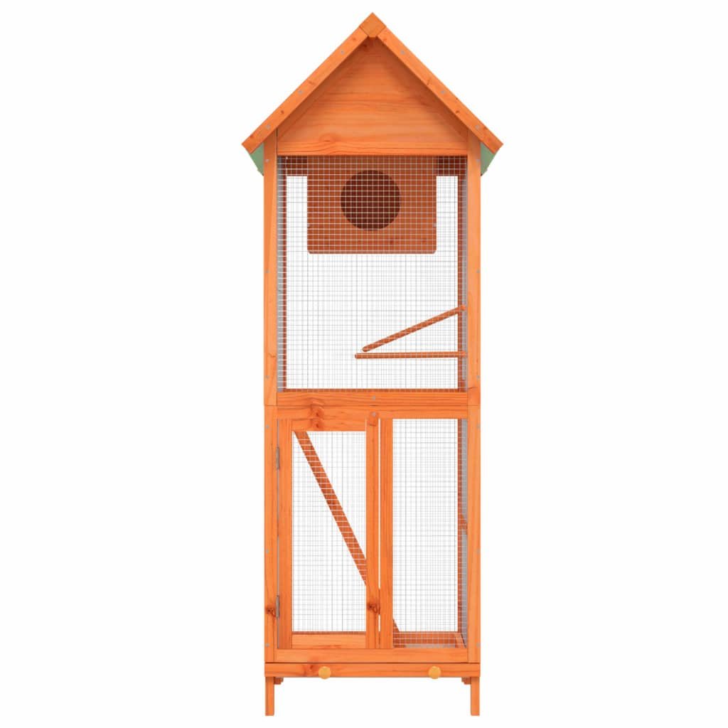 vidaXL Bird House Brown 23.6"x23"x63" Solid Wood Pine - USA Pets