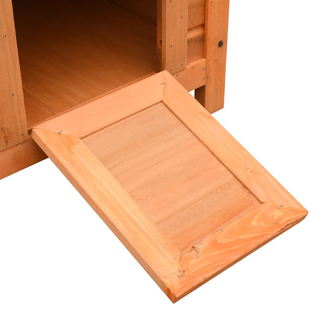 vidaXL Cat House Solid Pine & Fir Wood 19.7"x18.1"x17.1" - USA Pets