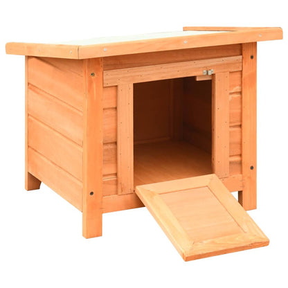 vidaXL Cat House Solid Pine & Fir Wood 19.7"x18.1"x17.1" - USA Pets