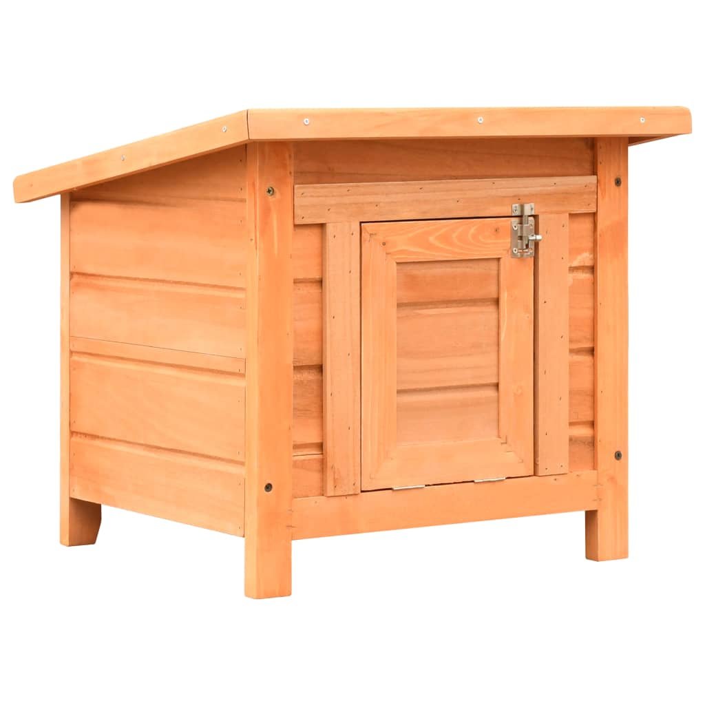 vidaXL Cat House Solid Pine & Fir Wood 19.7"x18.1"x17.1" - USA Pets