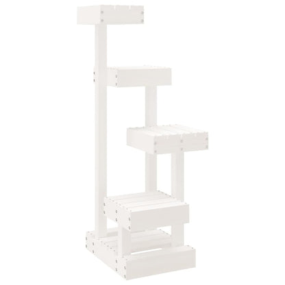 vidaXL Cat Tree White 17.9"x19.3"x40.6" Solid Wood Pine - USA Pets