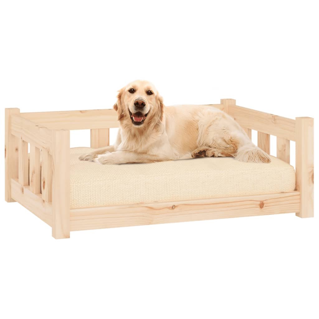 vidaXL Dog Bed 29.7"x21.9"x11" Solid Wood Pine - USA Pets