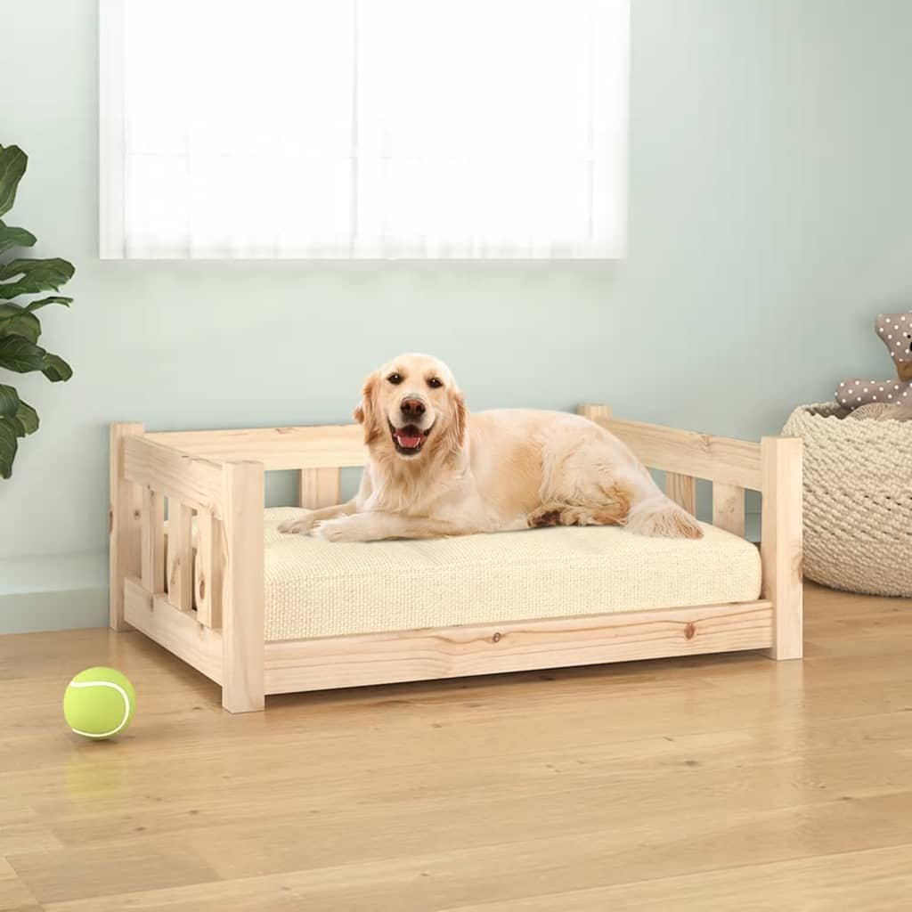 vidaXL Dog Bed 29.7"x21.9"x11" Solid Wood Pine - USA Pets