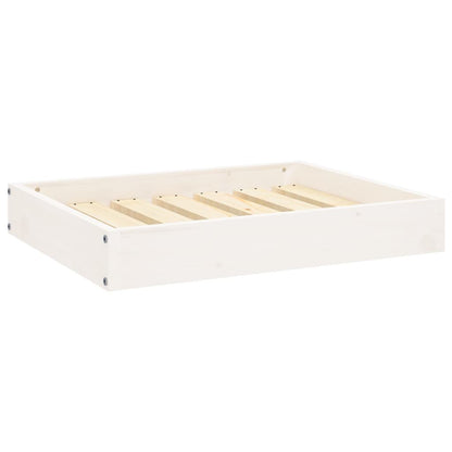 vidaXL Dog Bed White 24.2"x19.3"x3.5" Solid Wood Pine - USA Pets